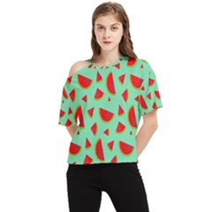 Fruit5 One Shoulder Cut Out Tee by nateshop