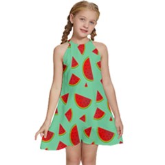 Fruit5 Kids  Halter Collar Waist Tie Chiffon Dress by nateshop