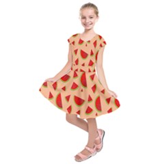 Fruit-water Melon Kids  Short Sleeve Dress by nateshop