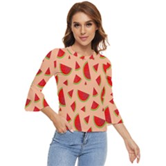 Fruit-water Melon Bell Sleeve Top