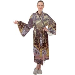 Marble Pattern Texture Rock Stone Surface Tile Maxi Velour Kimono by Ravend