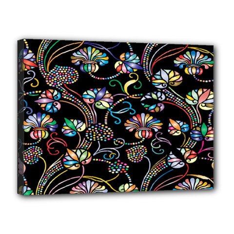 Floral Canvas 16  X 12  (stretched) by nateshop