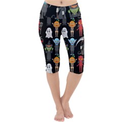 Halloween Lightweight Velour Cropped Yoga Leggings by nateshop