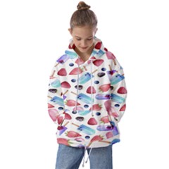 Ice Cream,strobery Kids  Oversized Hoodie