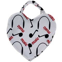 Music Giant Heart Shaped Tote
