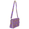 Pattern-purple-cloth Papper Pattern Shoulder Bag with Back Zipper View1