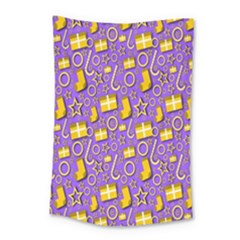 Pattern-purple-cloth Papper Pattern Small Tapestry by nateshop
