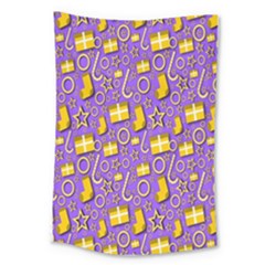 Pattern-purple-cloth Papper Pattern Large Tapestry by nateshop