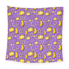 Pattern-purple-cloth Papper Pattern Square Tapestry (large) by nateshop