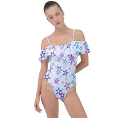 Christmasstars Frill Detail One Piece Swimsuit by kyorashop23