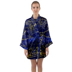 Constellation Horse Dolphin Long Sleeve Satin Kimono by Wegoenart