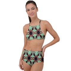 Christmas Stars High Waist Tankini Set