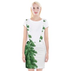 Green Christmas Tree Border Braces Suspender Skirt by artworkshop
