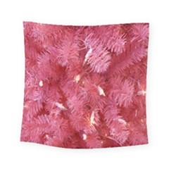 Pink Christmas Tree Square Tapestry (small) by artworkshop