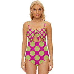 Seamless, Polkadot Knot Front One-piece Swimsuit by nateshop