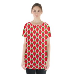 Strawberries Skirt Hem Sports Top by nateshop