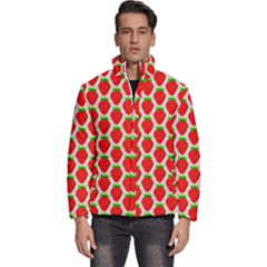 Strawberries Men s Puffer Bubble Jacket Coat by nateshop