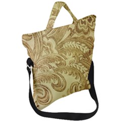 Texture Fold Over Handle Tote Bag by nateshop