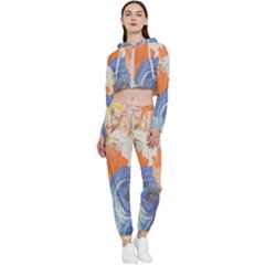 Tissue Cropped Zip Up Lounge Set by nateshop