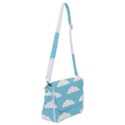 Clouds Blue Pattern Shoulder Bag with Back Zipper View1