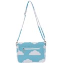 Clouds Blue Pattern Shoulder Bag with Back Zipper View3