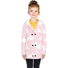 Clouds Pink Pattern   Kids  Double Breasted Button Coat by ConteMonfrey