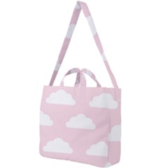Clouds Pink Pattern   Square Shoulder Tote Bag by ConteMonfrey