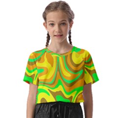 Groovy Wavy Pattern Colorful Pattern Kids  Basic Tee by Wegoenart