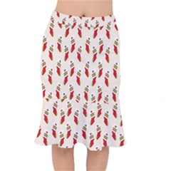 Christmas-background-christmas-stockings Short Mermaid Skirt by nateshop