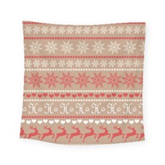 Christmas-pattern-background Square Tapestry (small) by nateshop