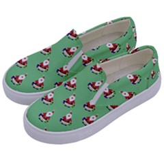 Christmas-santaclaus Kids  Canvas Slip Ons by nateshop