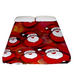 Seamless-santa Claus Fitted Sheet (queen Size) by nateshop
