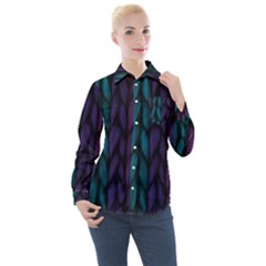 Background Women s Long Sleeve Pocket Shirt