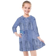 Background-jeans Kids  Quarter Sleeve Shirt Dress by nateshop