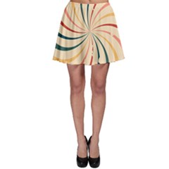 Swirl Star Pattern Texture Vintahe Classic Old Skater Skirt