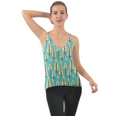 Vector-white-cartoon-trees-pattern Chiffon Cami