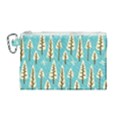 Vector-white-cartoon-trees-pattern Canvas Cosmetic Bag (Medium) View1