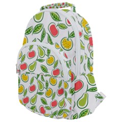 Fruit Fruits Food Illustration Background Pattern Rounded Multi Pocket Backpack