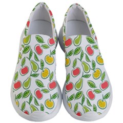 Fruit Fruits Food Illustration Background Pattern Women s Lightweight Slip Ons