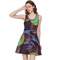 Pyramid Sphere Colorful Background Inside Out Racerback Dress