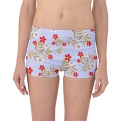 Nature Illustration Pattern Flower Floral Reversible Boyleg Bikini Bottoms