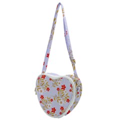 Nature Illustration Pattern Flower Floral Heart Shoulder Bag