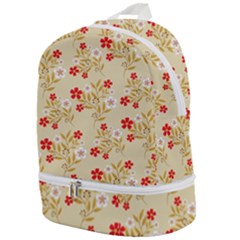 Illustration Pattern Flower Floral Zip Bottom Backpack