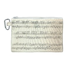 Music Beige Vintage Paper Background Design Canvas Cosmetic Bag (large)