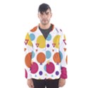 Background Polka Dot Men s Hooded Windbreaker View1