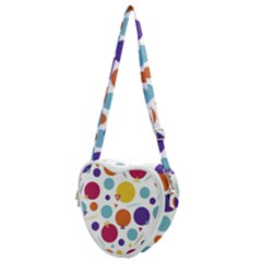 Background Polka Dot Heart Shoulder Bag by Ravend