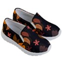 Flower Leaves Background Floral Kids Lightweight Slip Ons View3