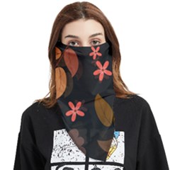 Flower Leaves Background Floral Face Covering Bandana (triangle) by Ravend
