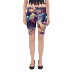 Quantum Physics Dreaming Lucid Yoga Cropped Leggings by Ravend