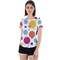 Background Polka Dot Back Cut Out Sport Tee